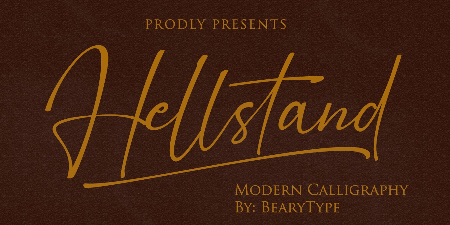 Przykładowa czcionka Hellstand #1